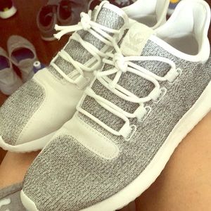Barely used Adidas white and gray sneakers